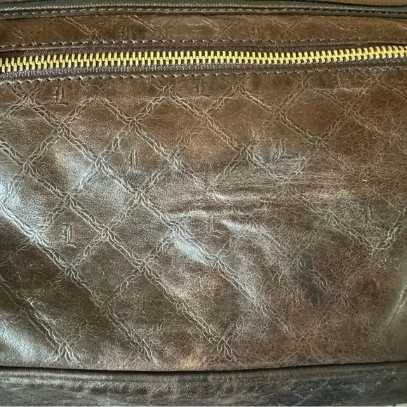 L.A.M.B. By Gwen Stefani Holloway Satchel Bag Style 2207 Brown w Gold Hardware - Picture 12 of 12